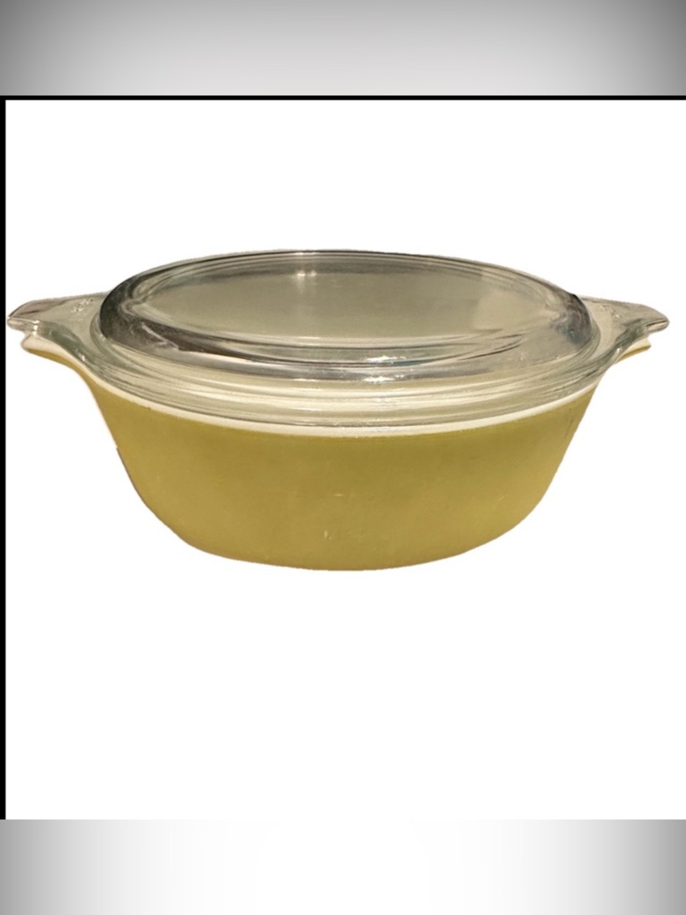PYREX Vintage Yellow Glass Casserole Dish with Lid #471